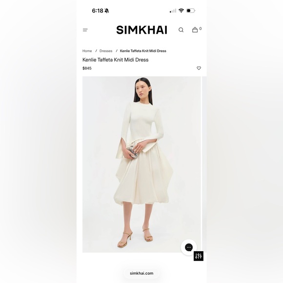 Simkhai | Dresses | Simkhai Kenlie Taffeta Knit Midi Dress In Ivory X Small | Poshmark Simkhai | Dresses | Simkhai Kenlie Taffeta Knit Midi Dress In Ivory X Small | Poshmark